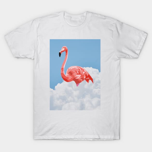 Pink flamingo summer-inspired animal design T-Shirt by ibarna